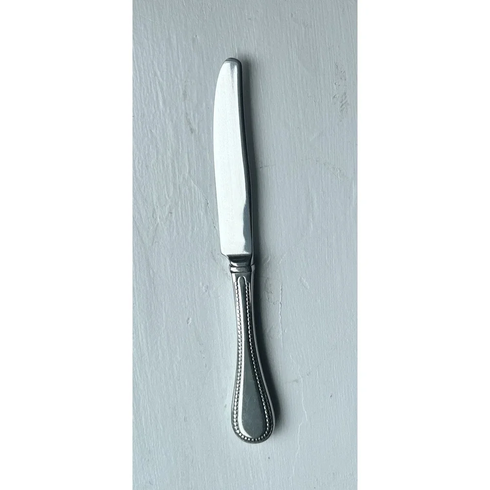 Lenox Kate Spade Union Stainless Dinner Knife Flatware Silverware Rope Border